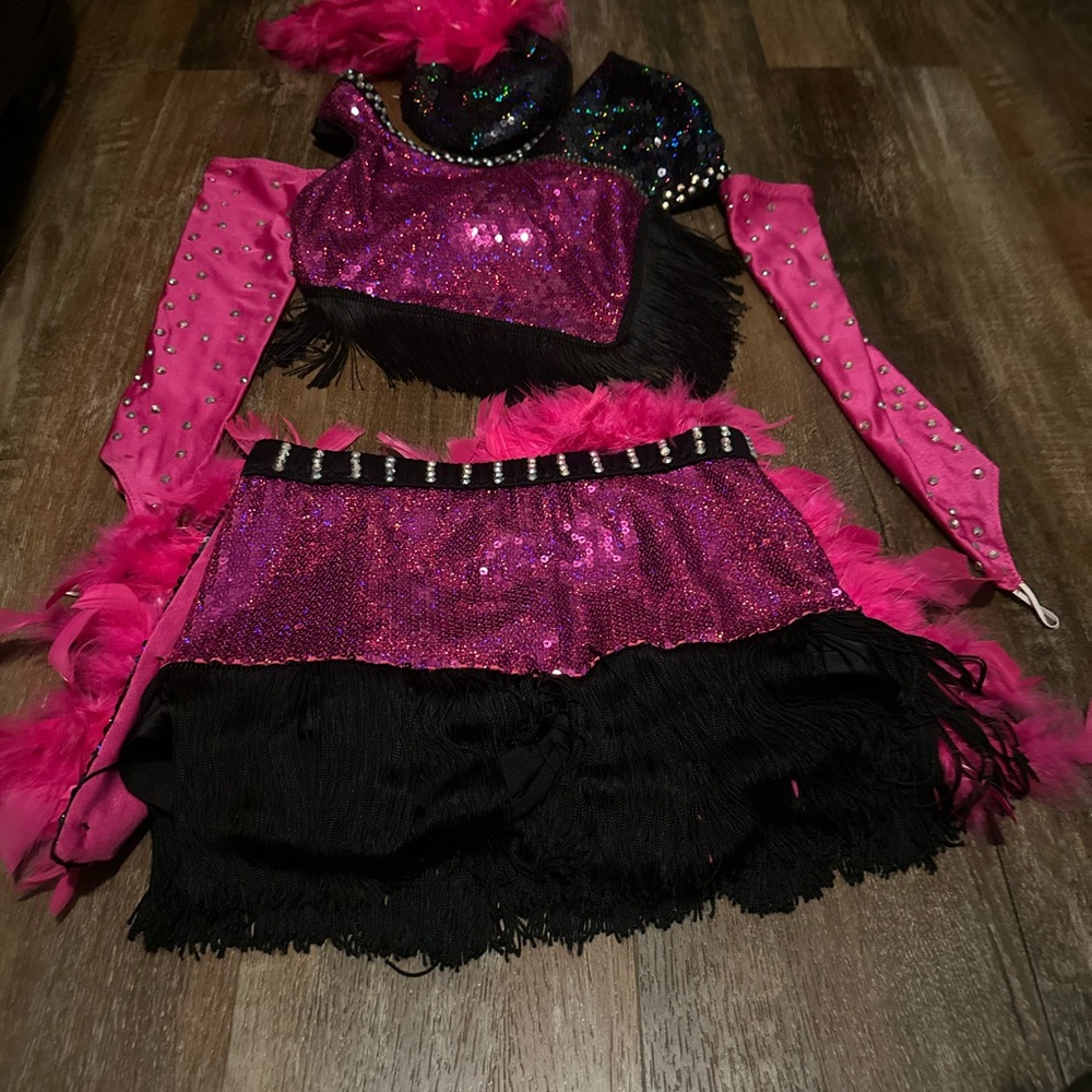 Sparkling Pink and Black Kids Costume